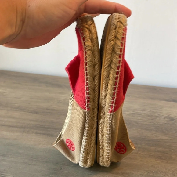 Tory Burch, women’s 7, tan and red summer espadrille flats, good condition - Picture 11 of 13